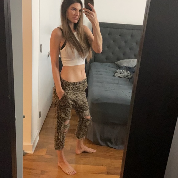 R13 Utility Drop Pants LEOPARD Size 25 - Picture 2 of 12